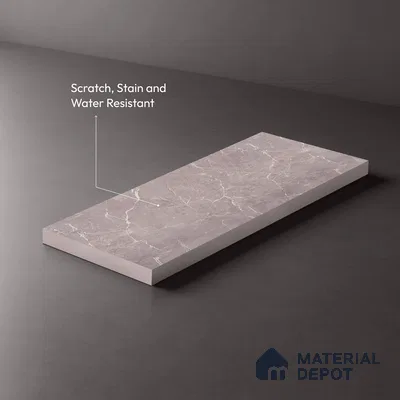 Grey Marble Look LM 10884 8 ft x 4 ft Texture Finish Decorative Laminate - 1 mm | Suitable for TV Unit, Wardrobe, Kitchen Cabinets