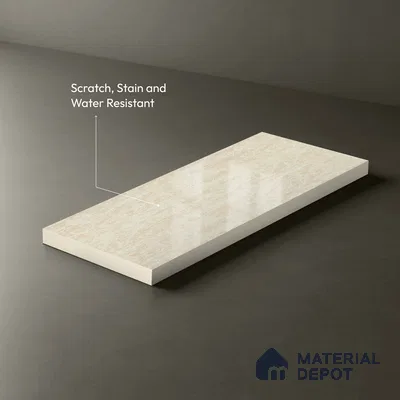 Beige Marble Look LM 10911 8 ft x 4 ft Glossy Finish Decorative Laminate - 1 mm | Suitable for TV Unit, Wardrobe, Kitchen Cabinets