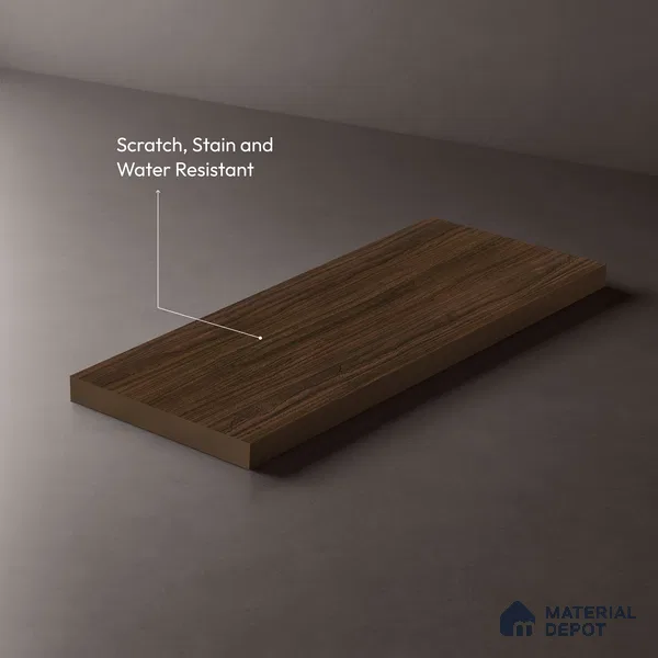 Wooden Look LM 10928 Lyon Walnut 8 ft x 4 ft Texture Finish Decorative Laminate - 1 mm | Suitable for TV Unit, Wardrobe, Kitchen Cabinets