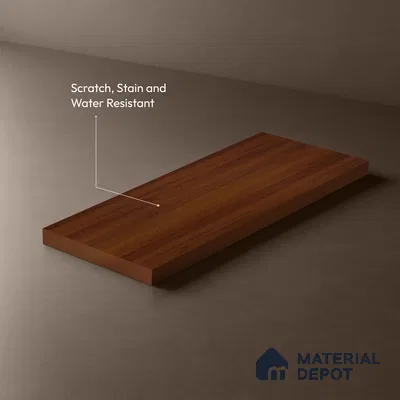 Wooden Look LM 10935 Red Teak 8 ft x 4 ft Texture Finish Decorative Laminate - 1 mm | Suitable for TV Unit, Wardrobe, Kitchen Cabinets