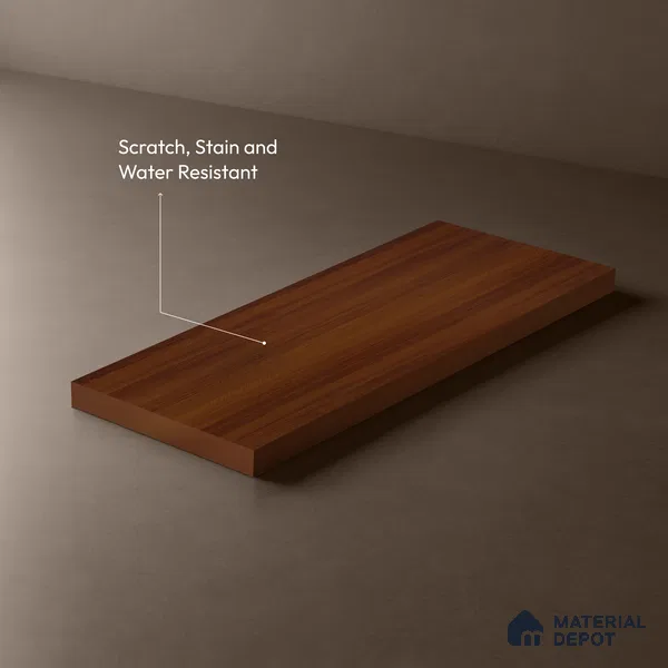 Wooden Look LM 10935 Red Teak 8 ft x 4 ft Texture Finish Decorative Laminate - 1 mm | Suitable for TV Unit, Wardrobe, Kitchen Cabinets