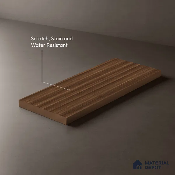 Wooden Look LM 10936 Classic Walnut 8 ft x 4 ft Texture Finish Decorative Laminate - 1 mm | Suitable for TV Unit, Wardrobe, Kitchen Cabinets