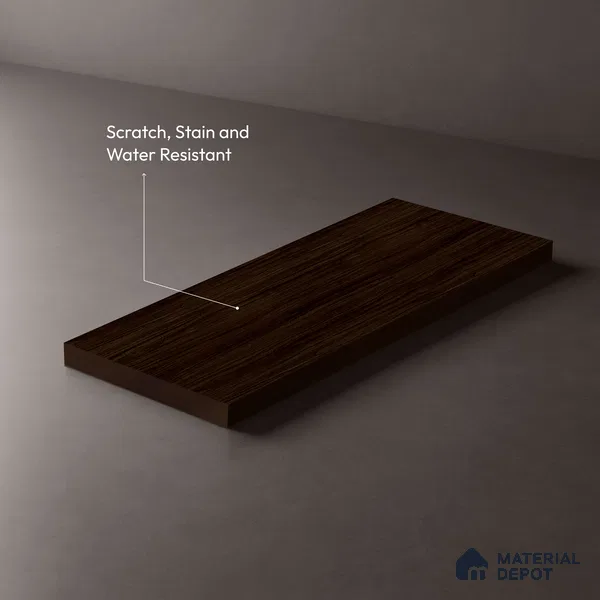 Wooden Look LM 10948 Lyon Walnut 8 ft x 4 ft Texture Finish Decorative Laminate - 1 mm | Suitable for TV Unit, Wardrobe, Kitchen Cabinets