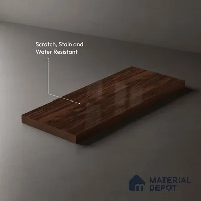 Wooden Look LM 10955 Myrtle Tuscan 8 ft x 4 ft Glossy Finish Decorative Laminate - 1 mm | Suitable for TV Unit, Wardrobe, Kitchen Cabinets