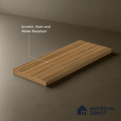 Wooden Look LM 10960 Arizona Walnut 8 ft x 4 ft Suede Finish Decorative Laminate - 1 mm | Suitable for TV Unit, Wardrobe, Kitchen Cabinets