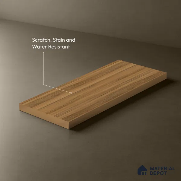 Wooden Look LM 10960 Arizona Walnut 8 ft x 4 ft Suede Finish Decorative Laminate - 1 mm | Suitable for TV Unit, Wardrobe, Kitchen Cabinets