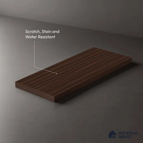 Wooden Look LM 10966 Antique Wood 8 ft x 4 ft Suede Finish Decorative Laminate - 1 mm | Suitable for TV Unit, Wardrobe, Kitchen Cabinets