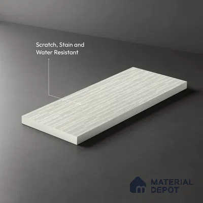Wooden Look LM 10971 Snow Wood 8 ft x 4 ft Suede Finish Decorative Laminate - 1 mm | Suitable for TV Unit, Wardrobe, Kitchen Cabinets