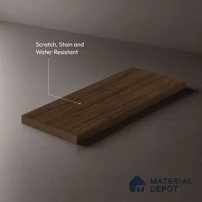 Wooden Look LM 10974 Lyon Walnut 8 ft x 4 ft Suede Finish Decorative Laminate - 1 mm | Suitable for TV Unit, Wardrobe, Kitchen Cabinets
