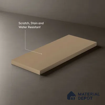 Beige Solid Colors Look LM 10986 8 ft x 4 ft Suede Finish Decorative Laminate - 1 mm | Suitable for Living Room, Kitchen, Office