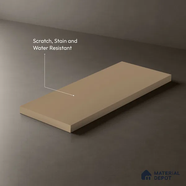 Beige Solid Colors Look LM 10986 8 ft x 4 ft Suede Finish Decorative Laminate - 1 mm | Suitable for Living Room, Kitchen, Office