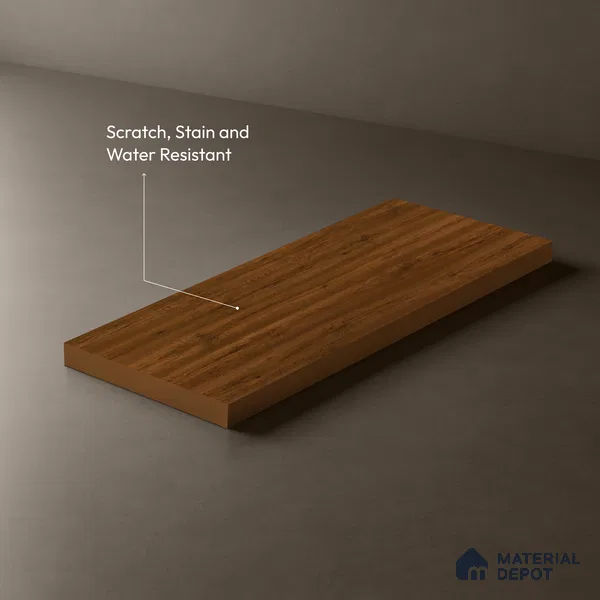 Wooden Look LM 20257 8 ft x 4 ft Suede Finish Decorative Laminate - 1 mm | Suitable for TV Unit, Wardrobe, Kitchen Cabinets