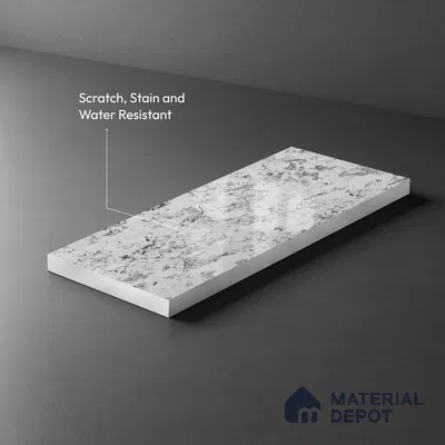 Grey Marble Look LM 20987 8 ft x 4 ft High Gloss Finish Decorative Laminate - 1 mm | Suitable for TV Unit, Wardrobe, Kitchen Cabinets