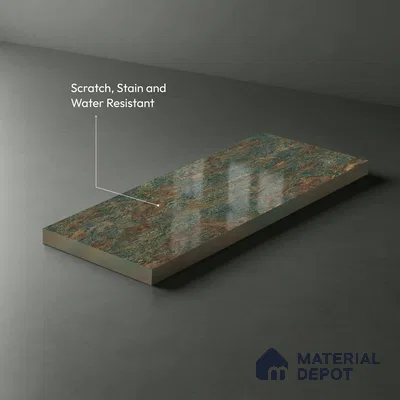 Brown Marble Look LM 20992 8 ft x 4 ft High Gloss Finish Decorative Laminate - 1 mm | Suitable for TV Unit, Wardrobe, Kitchen Cabinets