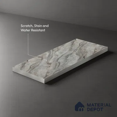 Grey Textured Solid Look LM 20995 8 ft x 4 ft Texture Finish Decorative Laminate - 1 mm | Suitable for TV Unit, Wardrobe, Kitchen Cabinets