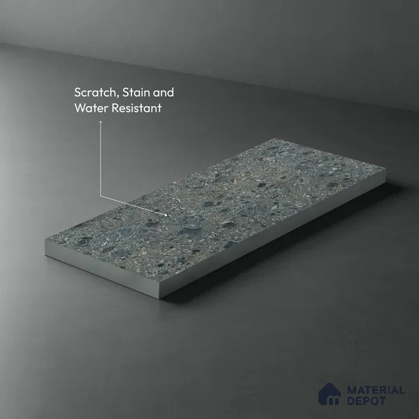Grey Terrazzo Look LM 21015 8 ft x 4 ft Texture Finish Decorative Laminate - 1 mm | Suitable for TV Unit, Wardrobe, Kitchen Cabinets