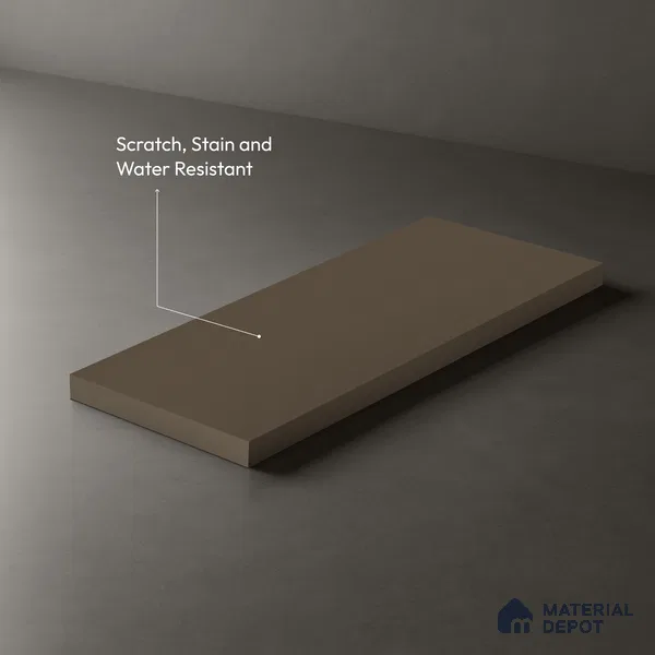 Brown Leather Look LM 21029 8 ft x 4 ft Suede Finish Decorative Laminate - 1 mm | Suitable for TV Unit, Wardrobe, Kitchen Cabinets