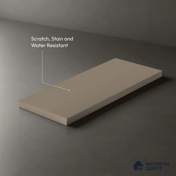 Beige Leather Look LM 21031 8 ft x 4 ft Suede Finish Decorative Laminate - 1 mm | Suitable for TV Unit, Wardrobe, Kitchen Cabinets