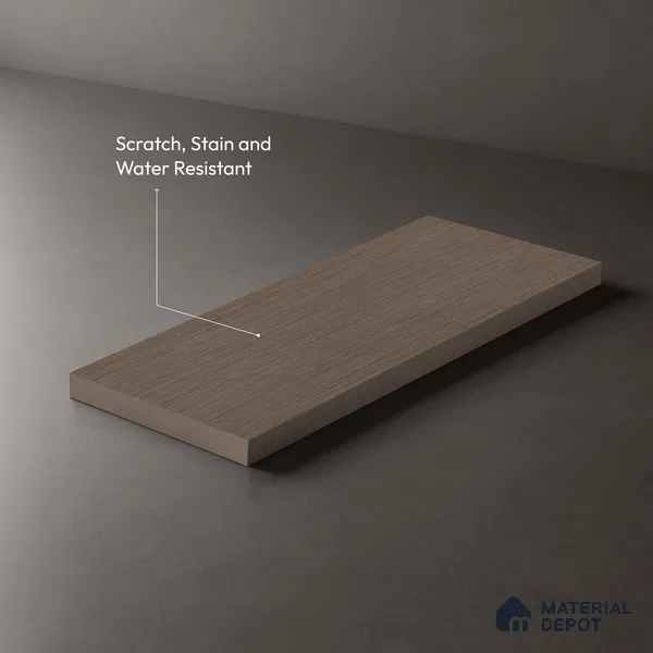 Wooden Look LM 21038 8 ft x 4 ft Suede Finish Decorative Laminate - 1 mm | Suitable for TV Unit, Wardrobe, Kitchen Cabinets