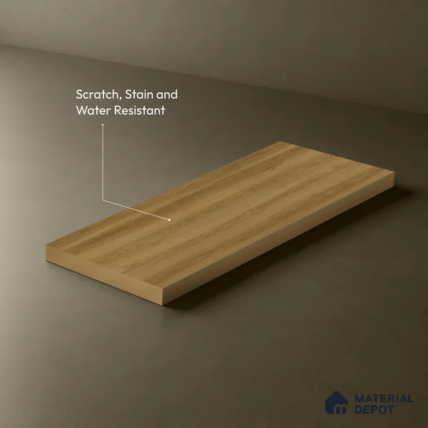 Wooden Look LM 21039 8 ft x 4 ft Suede Finish Decorative Laminate - 1 mm | Suitable for TV Unit, Wardrobe, Kitchen Cabinets