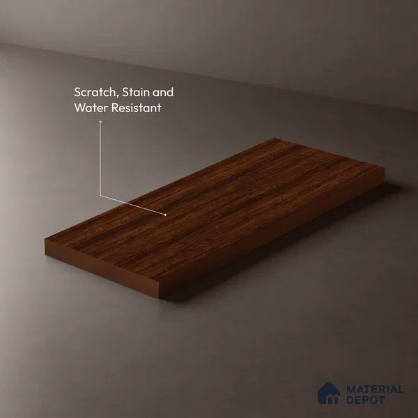Wooden Look LM 21043 8 ft x 4 ft Suede Finish Decorative Laminate - 1 mm | Suitable for TV Unit, Wardrobe, Kitchen Cabinets