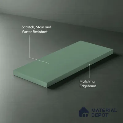 LM 21048 B Cyan Sliky Matte Finish 8 ft x 4 ft Decorative Laminate - 1 mm | Suitable for Living Room, Kitchen, Office