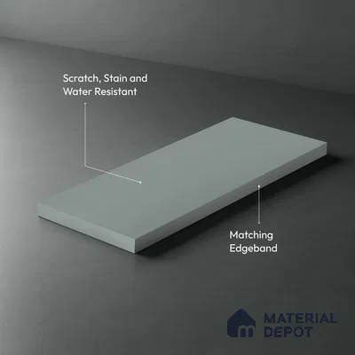 LM 21068 C Azure Sliky Matte Finish 8 ft x 4 ft Decorative Laminate - 1 mm | Suitable for Living Room, Kitchen, Office