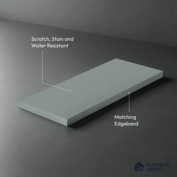 LM 21068 C Azure Sliky Matte Finish 8 ft x 4 ft Decorative Laminate - 1 mm | Suitable for Living Room, Kitchen, Office