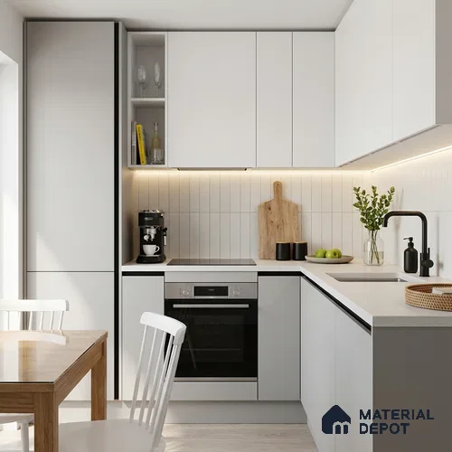 Solid Colors Look LM 19224 Super White 8 ft x 4 ft Matte Finish Decorative Laminate - 1 mm | Suitable for Living Room, Kitchen, Office