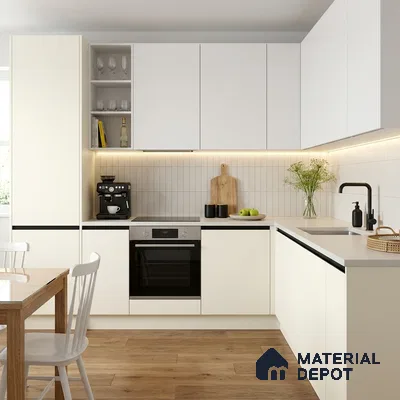 Solid Colors Look LM 19225 Frosty White 8 ft x 4 ft Matte Finish Decorative Laminate - 1 mm | Suitable for Living Room, Kitchen, Office