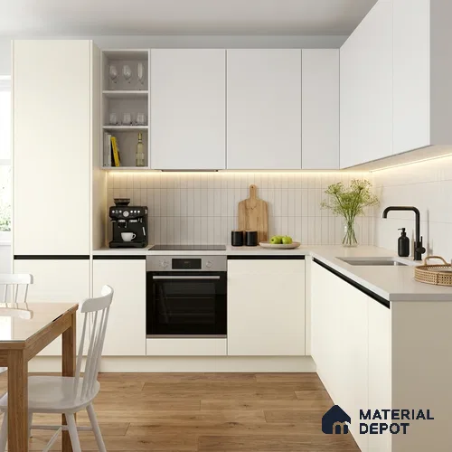 Solid Colors Look LM 19225 Frosty White 8 ft x 4 ft Matte Finish Decorative Laminate - 1 mm | Suitable for Living Room, Kitchen, Office