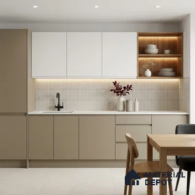 Solid Colors Look LM 19227 Caramel 8 ft x 4 ft Matte Finish Decorative Laminate - 1 mm | Suitable for Living Room, Kitchen, Office