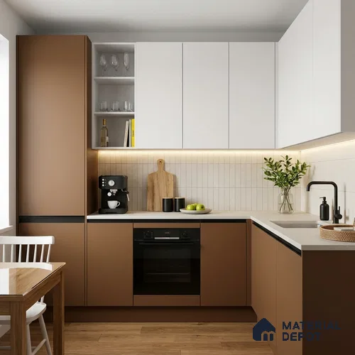 Solid Colors Look LM 19228 Chestnut 8 ft x 4 ft Matte Finish Decorative Laminate - 1 mm | Suitable for Living Room, Kitchen, Office