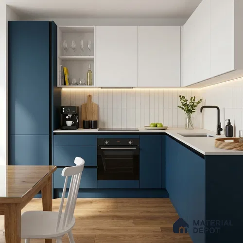 Solid Colors Look LM 19233 Teal 8 ft x 4 ft Matte Finish Decorative Laminate - 1 mm | Suitable for Living Room, Kitchen, Office