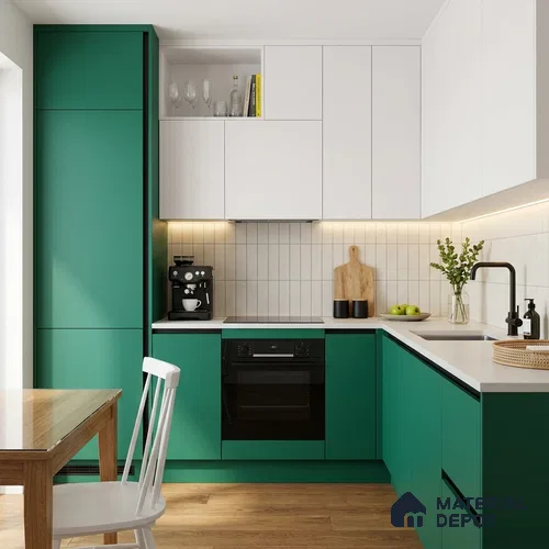 Solid Colors Look LM 19234 Turquoise 8 ft x 4 ft Matte Finish Decorative Laminate - 1 mm | Suitable for Living Room, Kitchen, Office