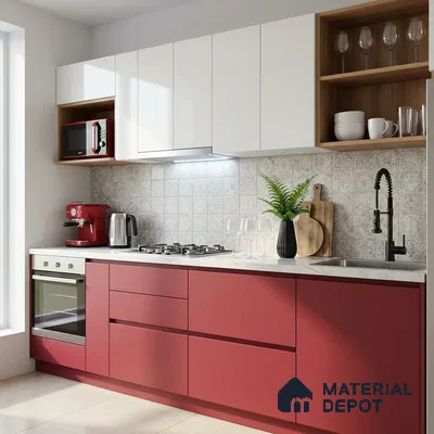 Solid Colors Look LM 19235 Raspberry 8 ft x 4 ft Matte Finish Decorative Laminate - 1 mm | Suitable for Living Room, Kitchen, Office