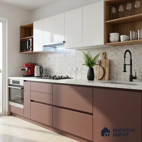 Solid Colors Look LM 19243 Rouge 8 ft x 4 ft Matte Finish Decorative Laminate - 1 mm | Suitable for Living Room, Kitchen, Office