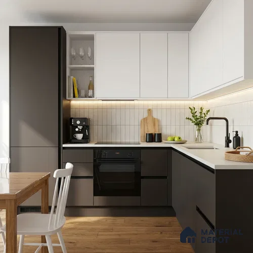 Solid Colors Look LM 19245 Dark Grey 8 ft x 4 ft Matte Finish Decorative Laminate - 1 mm | Suitable for Living Room, Kitchen, Office
