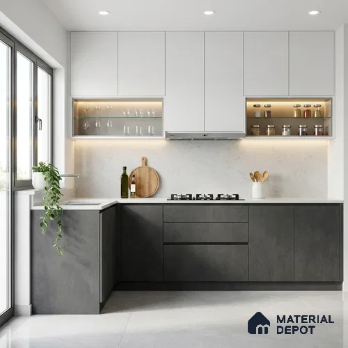Solid Colors Look LM 19267 Super Black 8 ft x 4 ft Suede Finish Decorative Laminate - 1 mm | Suitable for Living Room, Kitchen, Office