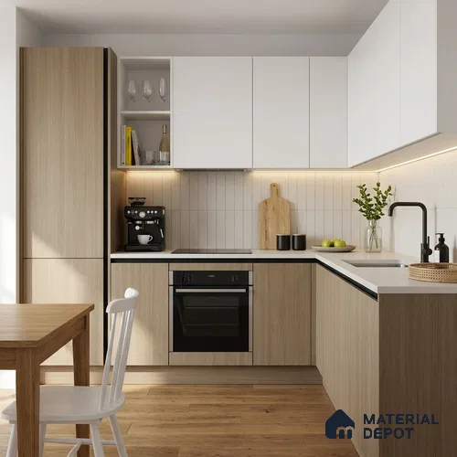Wooden Look LM 19304 White Oak 8 ft x 4 ft Matte Finish Decorative Laminate - 1 mm | Suitable for TV Unit, Wardrobe, Kitchen Cabinets