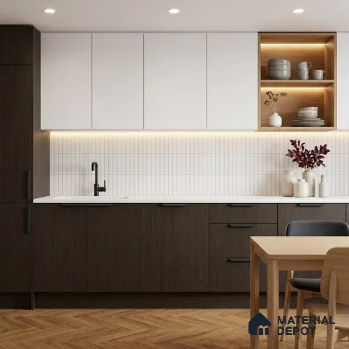Wooden Look LM 19305 Mongolian Oak 8 ft x 4 ft Matte Finish Decorative Laminate - 1 mm | Suitable for TV Unit, Wardrobe, Kitchen Cabinets
