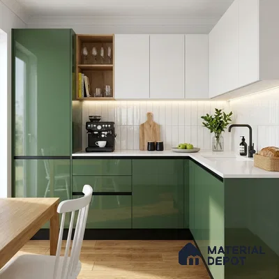 Valley Mist Solid Colors Look LM 23307 8 ft x 4 ft High Gloss Finish 6H Anti Scratch Acrylic Laminate - 1.5 mm | Suitable for Living Room, Kitchen, Office
