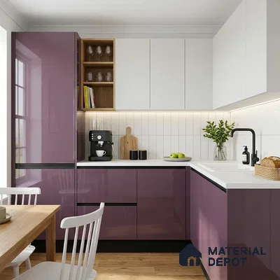 Purple Sparkle Look LM 23326 Misty Purple 8 ft x 4 ft High Gloss Finish 6H Anti Scratch Acrylic Laminate - 1.5 mm | Suitable for Kitchen Cabinet, TV Unit, Wardrobe