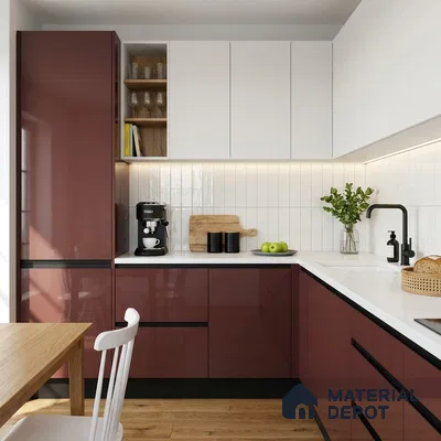 Pink Mirror Look LM 23365 Rose Gold 8 ft x 4 ft High Gloss Finish 6H Anti Scratch Acrylic Laminate - 1.5 mm | Suitable for Kitchen Cabinet, TV Unit, Wardrobe