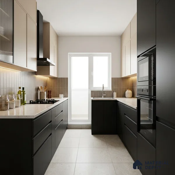 Black Solid Colors Look SMT 953 8 ft x 4 ft Super Matte Finish Decorative Laminate - 1 mm | Suitable for Living Room, Kitchen, Office