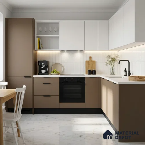 Vanilla Glaze Solid Colors Look SMT 511 8 ft x 4 ft Super Matte Finish Decorative Laminate - 1 mm | Suitable for Living Room, Kitchen, Office