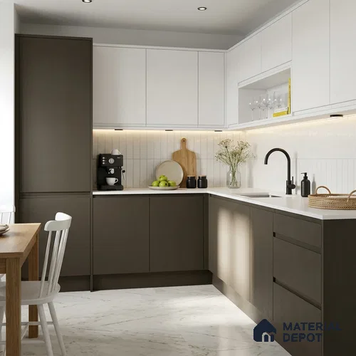 Peanut Beige Solid Colors Look SMT 908 8 ft x 4 ft Super Matte Finish Decorative Laminate - 1 mm | Suitable for Living Room, Kitchen, Office
