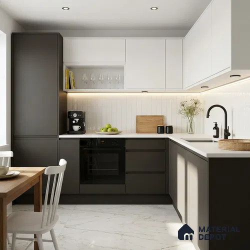 Charcoal Plum Solid Colors Look SMT 504 8 ft x 4 ft Super Matte Finish Decorative Laminate - 1 mm | Suitable for Living Room, Kitchen, Office