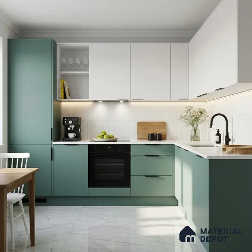 Arctic Blue Solid Colors Look SMT 930 8 ft x 4 ft Super Matte Finish Decorative Laminate - 1 mm | Suitable for Living Room, Kitchen, Office
