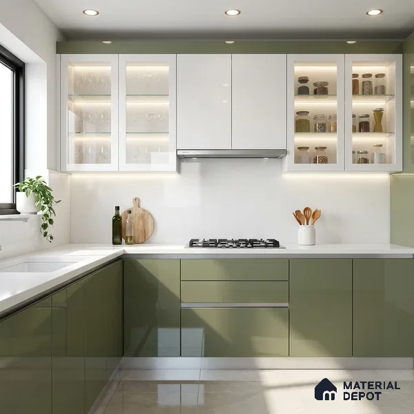 Lush Mintz Sparkle Look GT 4 8 ft x 4 ft Glossy Finish Decorative Laminate - 1 mm | Suitable for TV Unit, Wardrobe, Kitchen Cabinets
